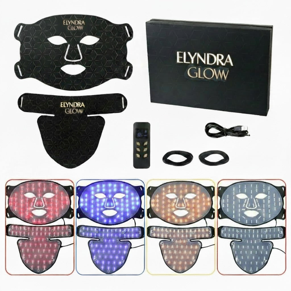 Elyndra Glow LED face mask system with attachments